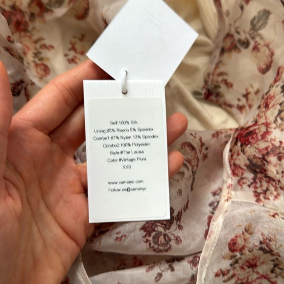 Cami NYC Louisa short sleeve silk floral bodysuit - Picture 7 of 9